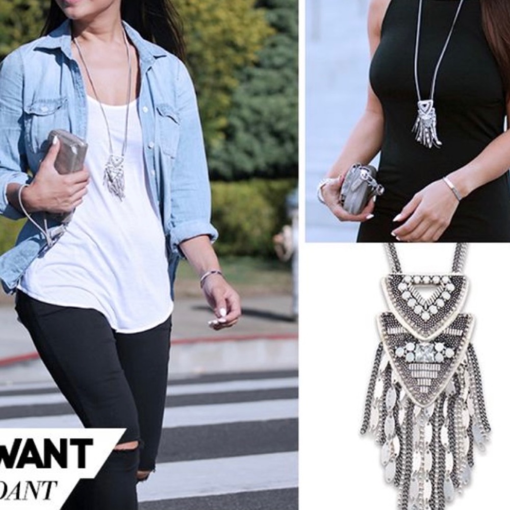 Stella & Dot Chiara Pendant Silver